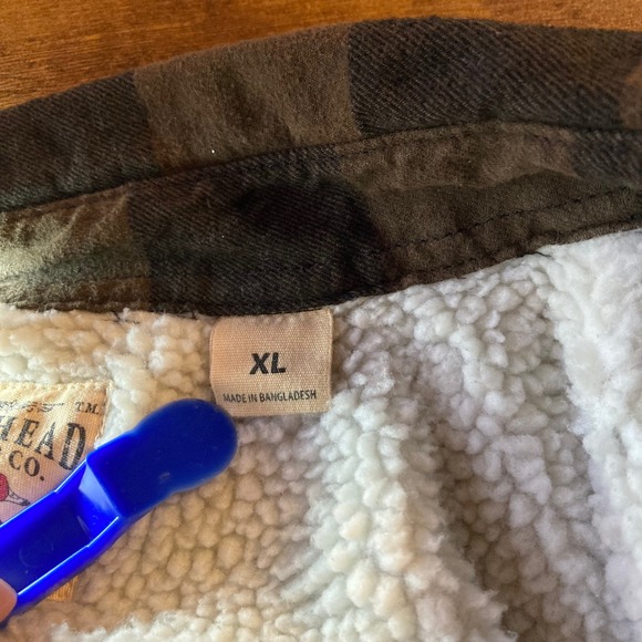 Red Head Brand Co. Sherpa Lined‎ Plaid Flannel Shirt Jacket Men's XL Workwear - Picture 7 of 9